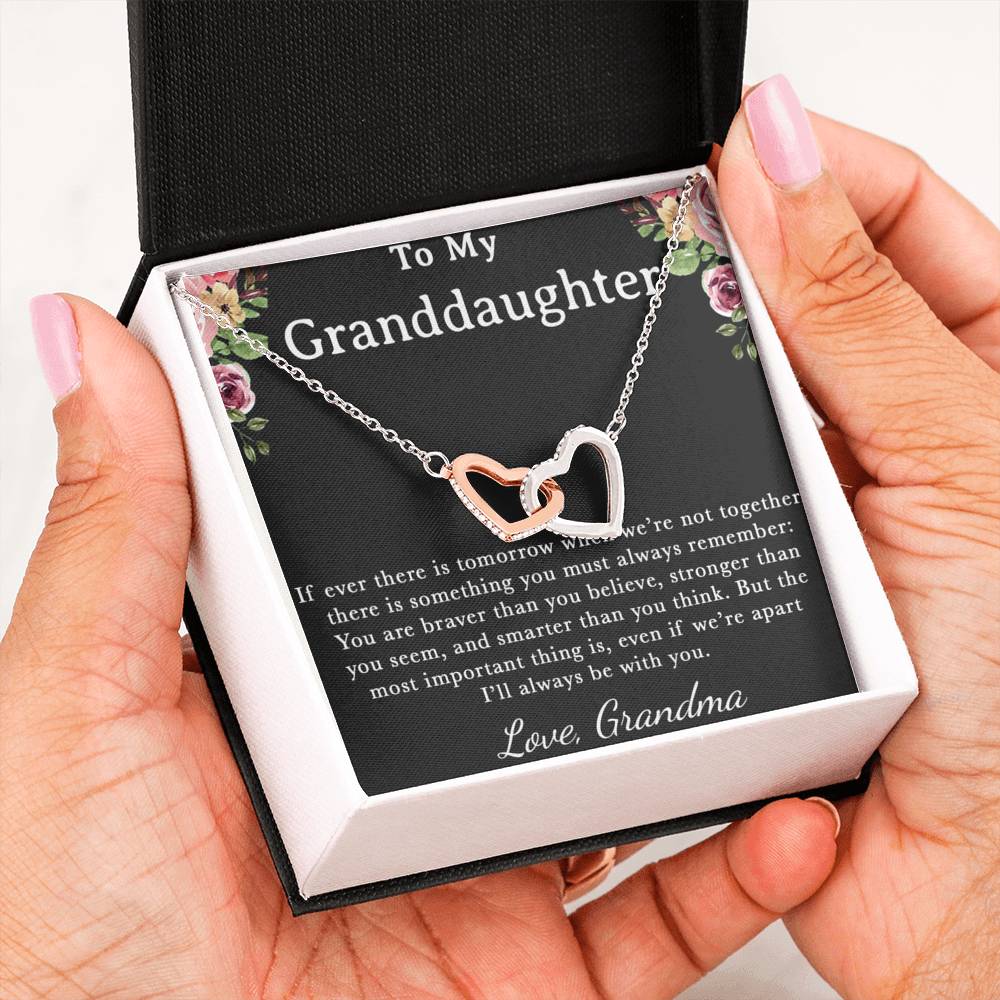 To My Granddaughter Necklace, Granddaughter Gifts From Grandma and Grandpa