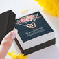 Graduation Necklace Gift Friend Grad Gift Interlocking Hearts Necklace Message Card