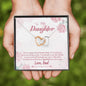 To Daughter Necklace Heart Pendant Gifts Message Box Dad Loves You