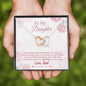 To Daughter Necklace Heart Pendant Gifts Message Box Dad Loves You