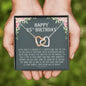 25th Birthday Gift Necklace Birthday, Gift For Her Interlocking Heart Necklace
