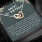 25th Birthday Gift Necklace Birthday, Gift For Her Interlocking Heart Necklace