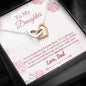 To Daughter Necklace Heart Pendant Gifts Message Box Dad Loves You