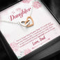 To Daughter Necklace Heart Pendant Gifts Message Box Dad Loves You