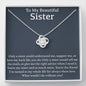 To My Beautiful Sister Necklace, Birthday Gift for Sister, Mothers Day Gift
