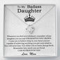To My Badass Daughter Necklace From Mom, Badass Daughter Necklace Birthday