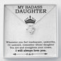 My Badass Daughter Necklace From Mom, Badass Daughter Necklace Birthday Gift