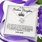 To My Badass Daughter Necklace From Dad, Badass Daughter Necklace Birthday