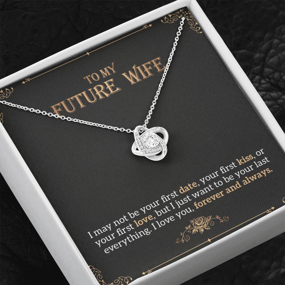 To My Future Wife Love Knot Necklace, Engagement Gift for Future Wife Gift