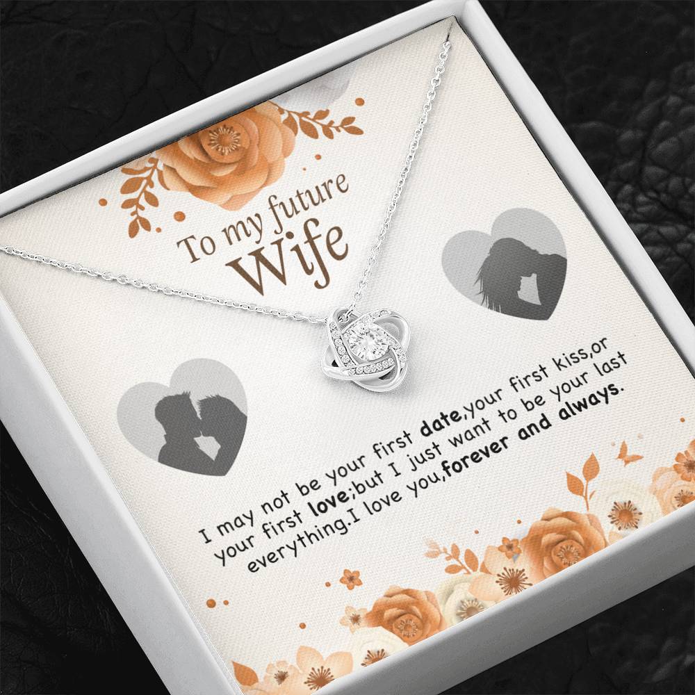 To My Future Wife Love Knot Necklace, Engagement Gift for Future Wife Gift