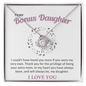 To My Bonus Daughter Necklace, Step Daughter Gift From Stepdad, Stepmom