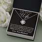To My Beautiful Wife Necklace - Anniversary Gift for Wife,Birthday Gift for Wife