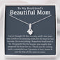 Boyfriend's Mom Gift, To My Boyfriends Mom Necklace