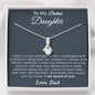To My Badass Daughter Necklace From Dad, Badass Daughter Necklace Birthday Gift