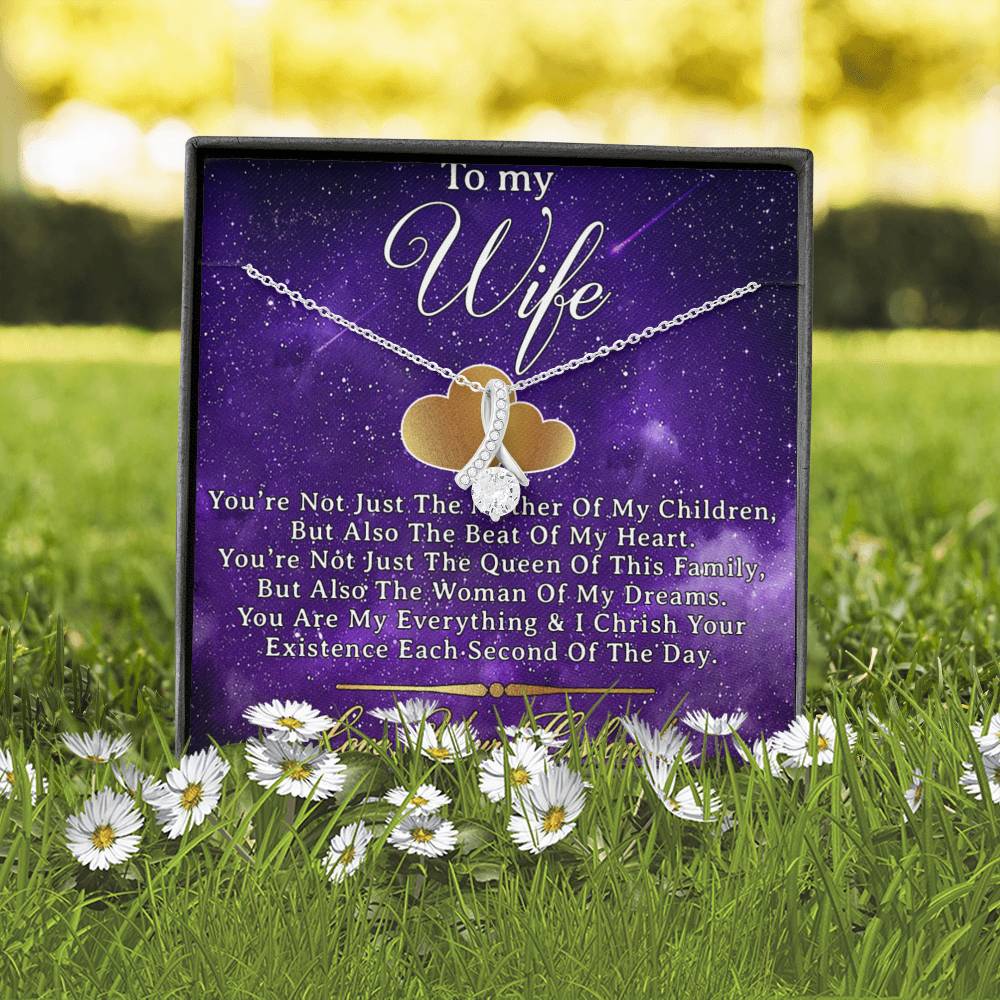To My Wife Necklace, Engagement Gift for Future Wife,Happy Valentines Day