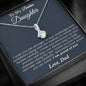 To My Badass Daughter Necklace From Dad, Badass Daughter Necklace Birthday Gift