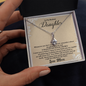 To My Badass Daughter Necklace From Mom, Badass Daughter Necklace Birthday Gift