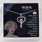 Stethoscope Heart Necklace Nurse Necklace With Message Card Nurse Gift