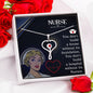 Stethoscope Heart Necklace Nurse Necklace With Message Card Nurse Gift
