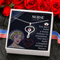 Stethoscope Heart Necklace Nurse Necklace With Message Card Nurse Gift