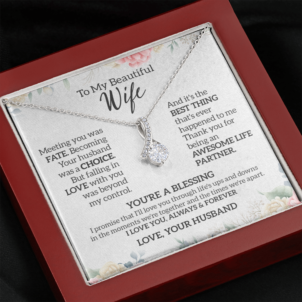 To My Wife Necklace, Gift For Wife, Anniversary Gift For Wife, Necklace For Wife