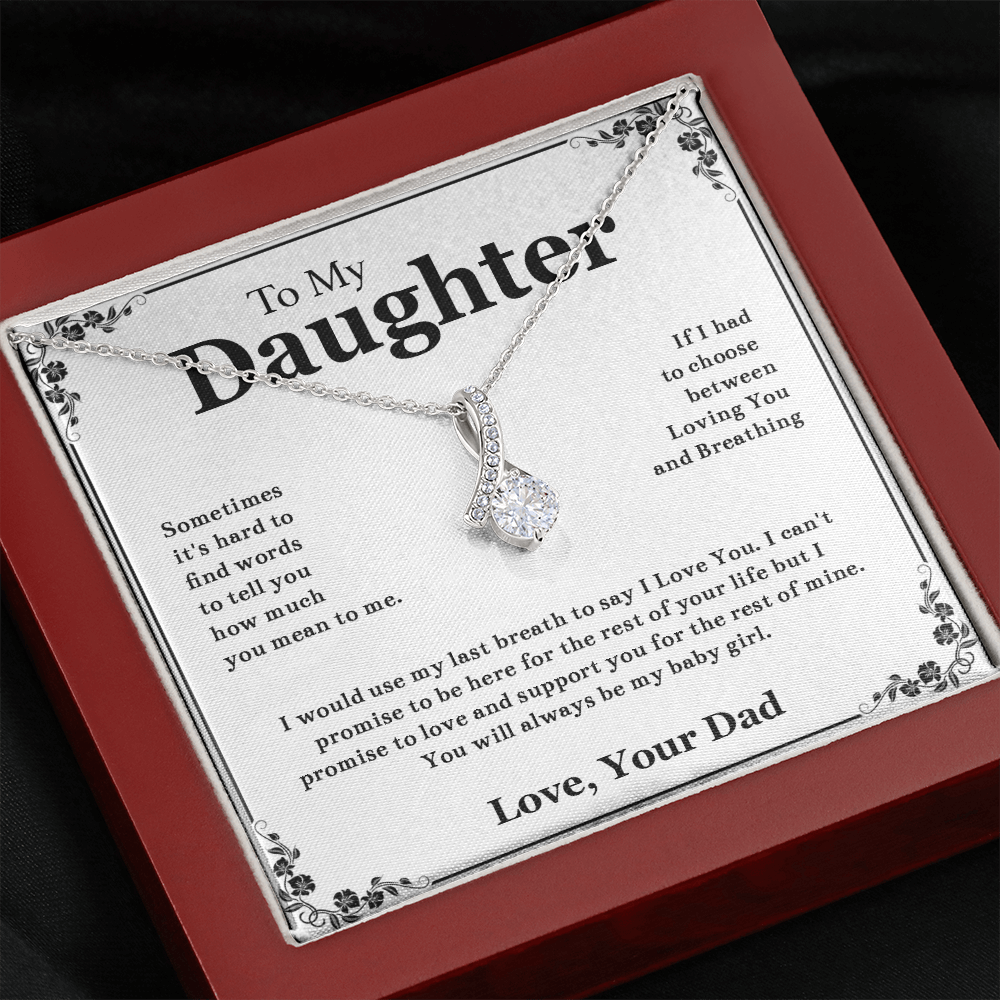 To My Daughter Necklace, Daughter Father Necklace, Daughter Gift from Dad