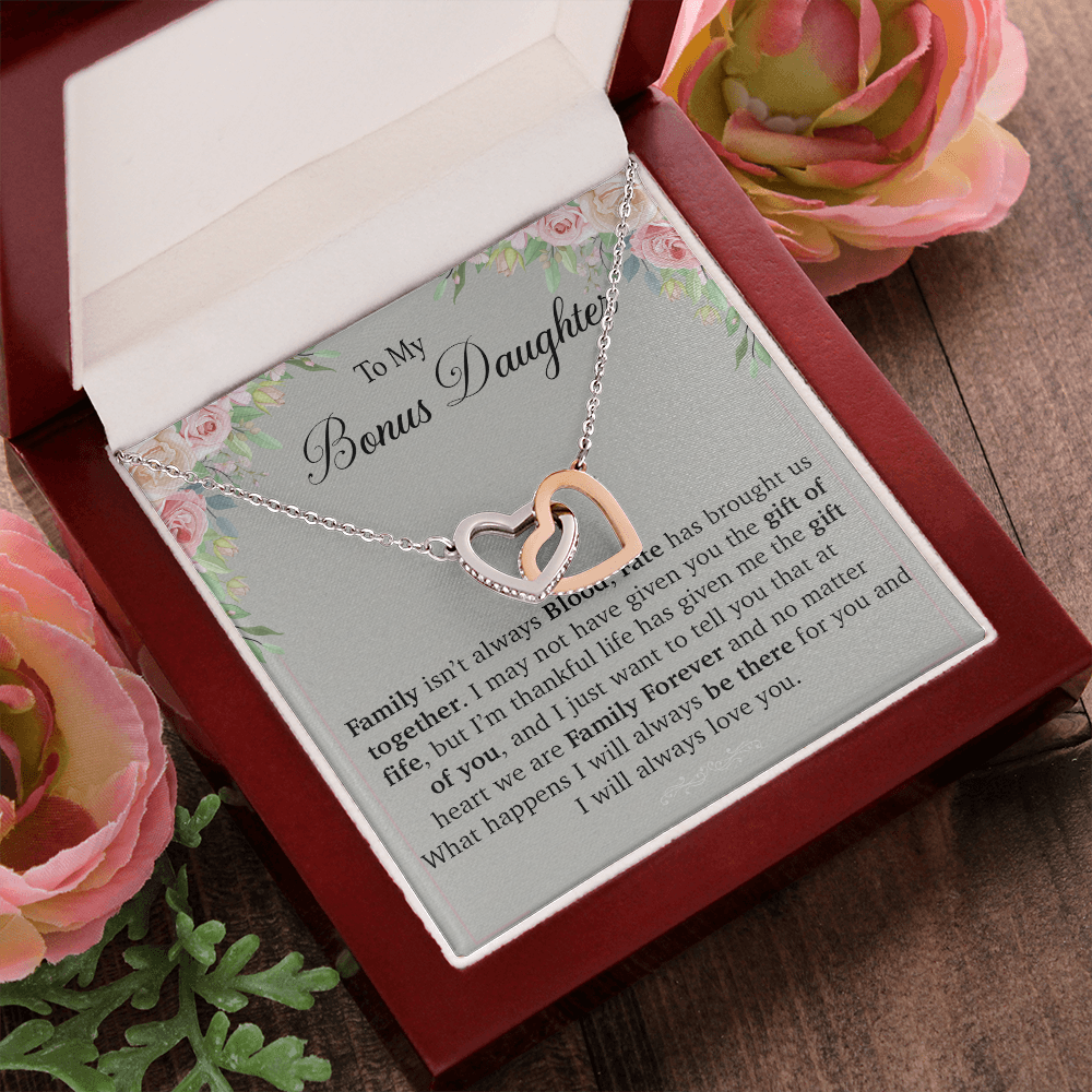 To My Bonus Daughter Necklace, Stepdaughter Gift, Bonus Daughter Birthday Gift
