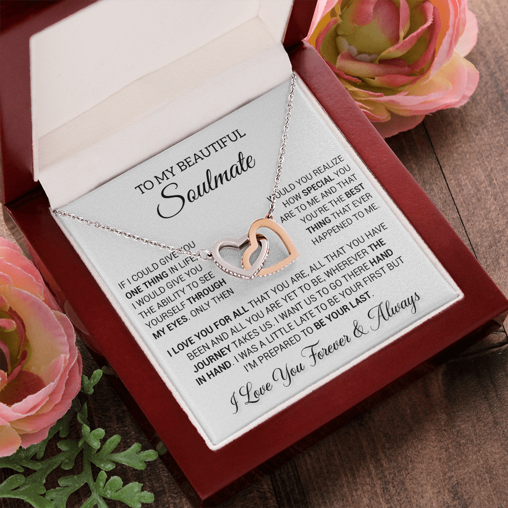 To My Soulmate Necklace, Gift For Wife Girlfriend From Husband, Mother's Day