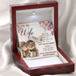 Premium Heart Necklace Anniversary Love Gift For Wife You're my Queen Forever