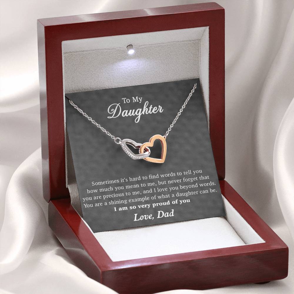To My Daughter Necklace, Gift for Daughter from Dad, Birthday Gifts