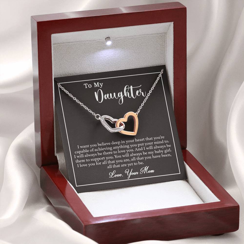 To My Daughter Necklace, Daughter Father Necklace, Daughter Gift from Mom