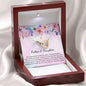 Father and Daughter Interlocking Hearts Necklace Message Card