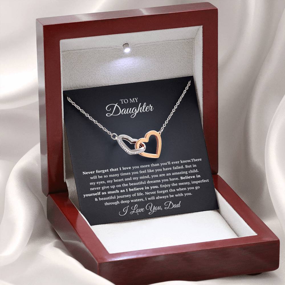 To My Daughter Necklace, Gift For Daughter From Dad