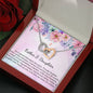 Father and Daughter Interlocking Hearts Necklace Message Card