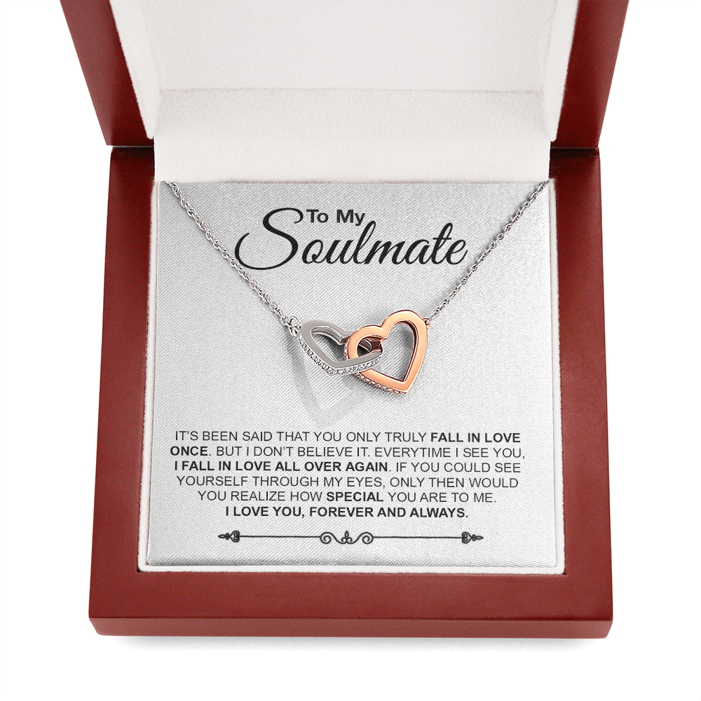 To My Soulmate Necklace Engagement Anniversary Gift for Her Birthday