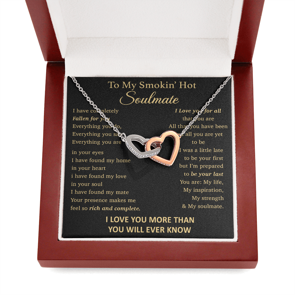 To My Soulmate Necklace Engagement Anniversary Gift for Her Birthday