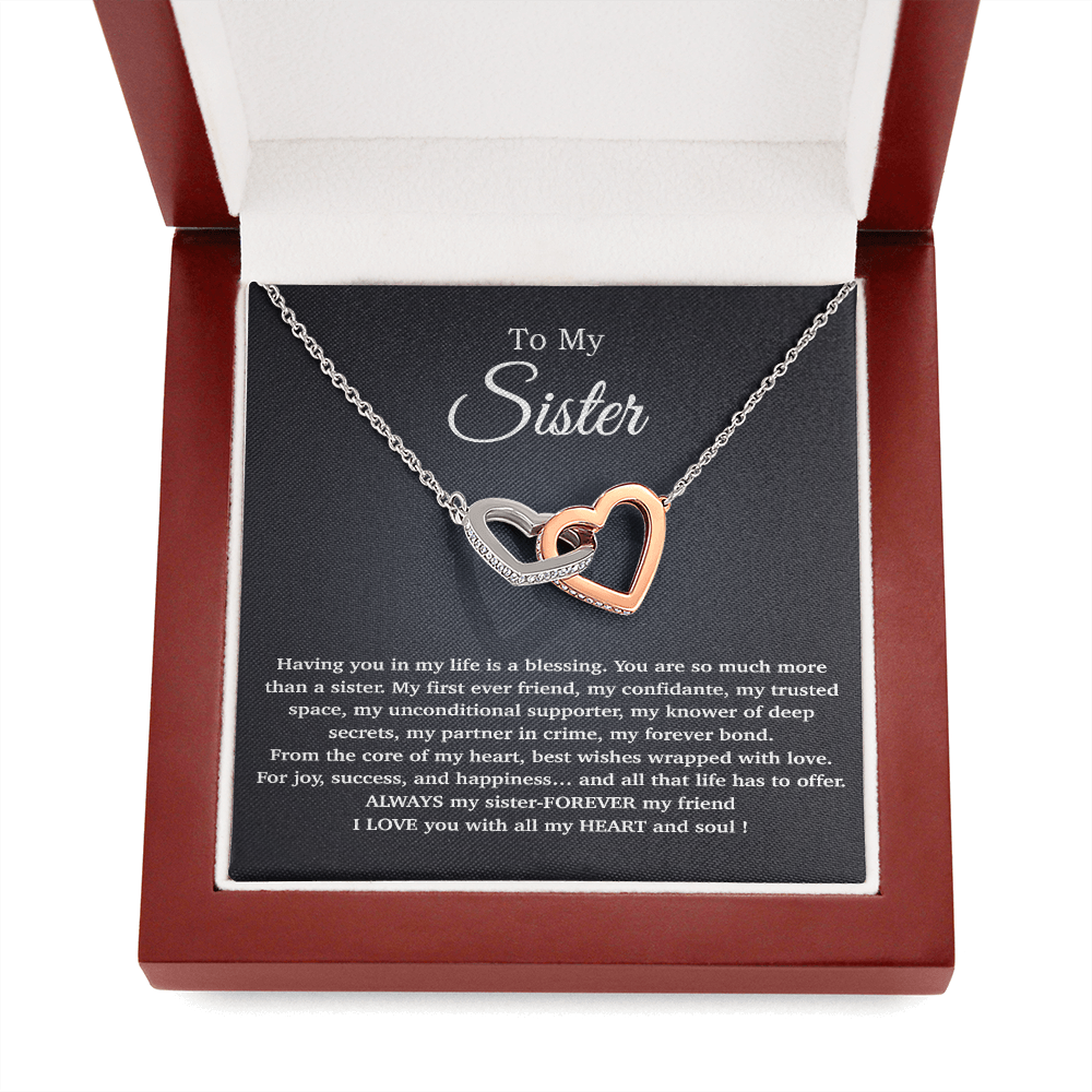 To My Sister Necklace, Birthday Gift For Little Sister, Birthday Gift