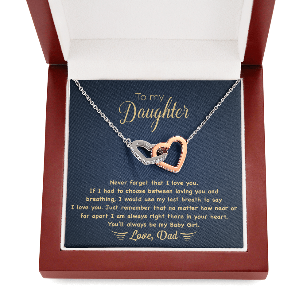 To My Daughter Necklace, Daughter Father Necklace, Daughter Gift from Dad