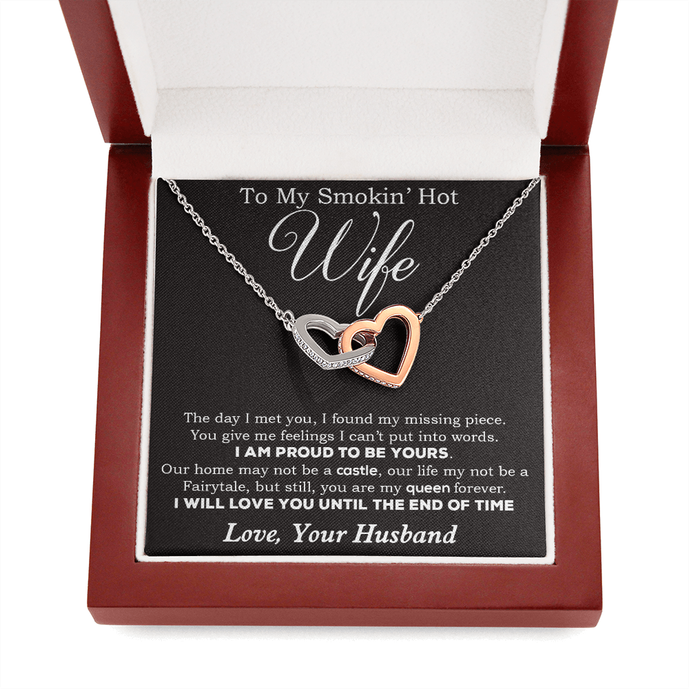 To My Smokin' Hot Wife Necklace, Birthday Necklace For Wife,Birthday Gift
