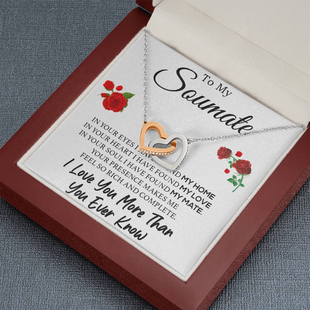 To My Soulmate Necklace, Birthday Necklace For Wife,Birthday Gift