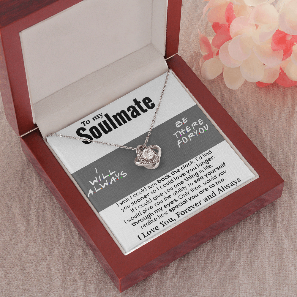 To My Soulmate Necklace Engagement Anniversary Gift for Her Birthday