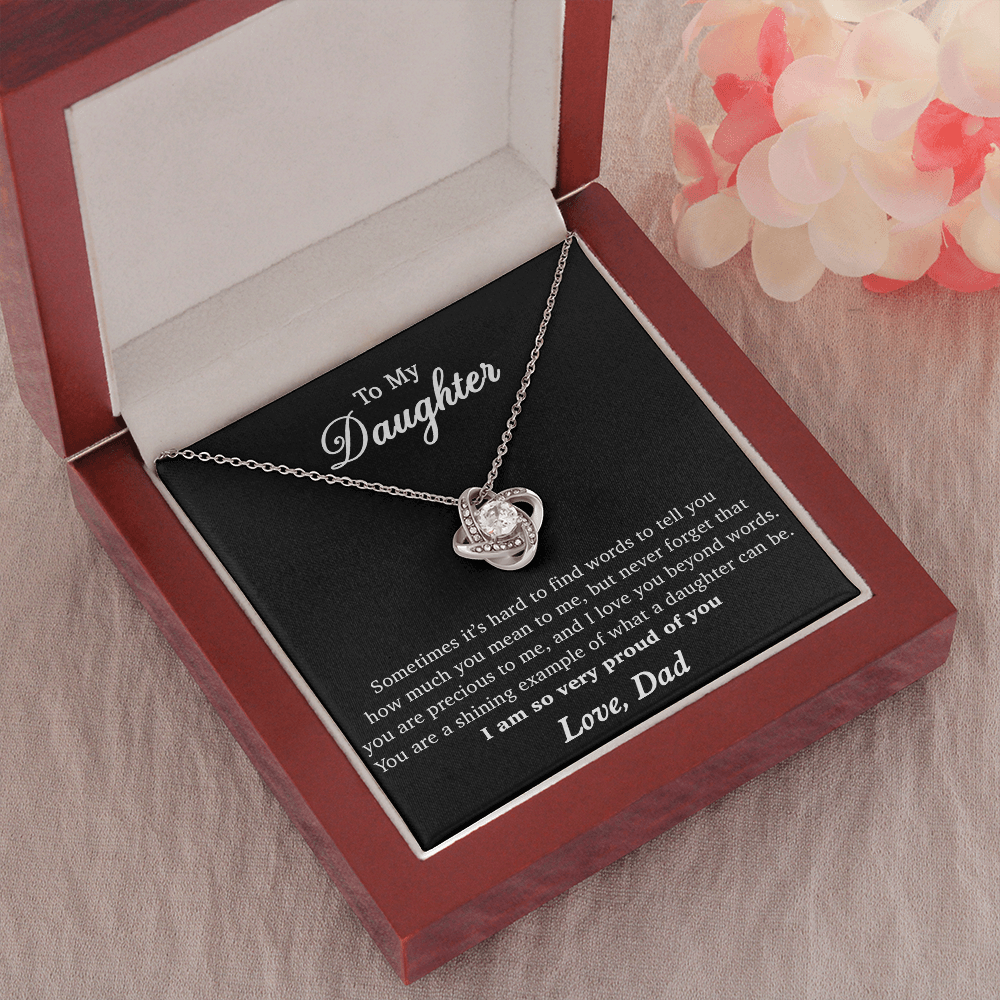 To My Daughter Necklace, Gift for Daughter from Dad, Birthday Gifts