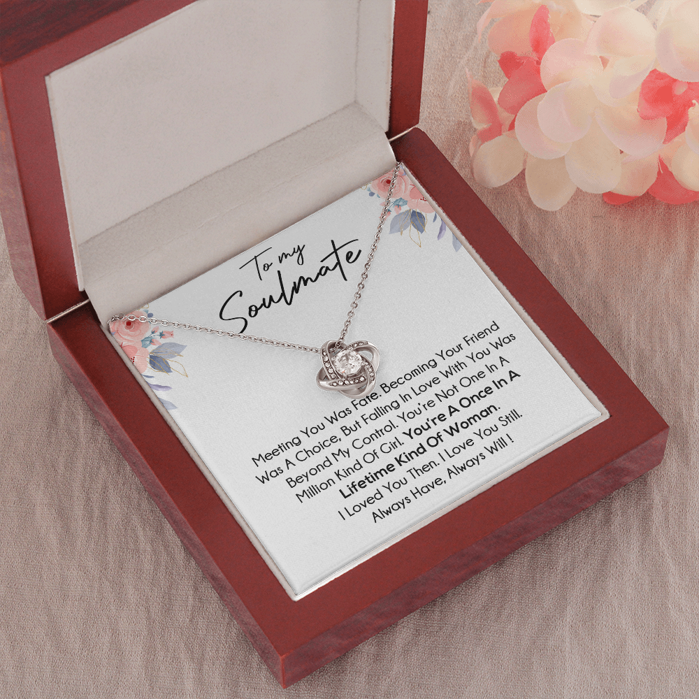 To My Soulmate Necklace Engagement Anniversary Gift for Her Birthday