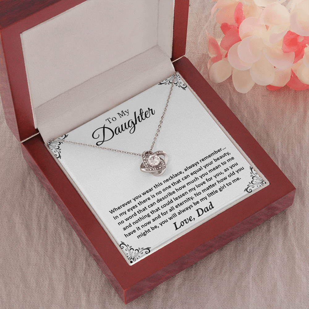 To My Daughter Necklace, Gift For Daughter From Dad, Daughter Father Necklace