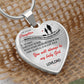 To my Darling Daughter Love DAD Luxury Heart Shaped Necklace Anniversary Gift NEW