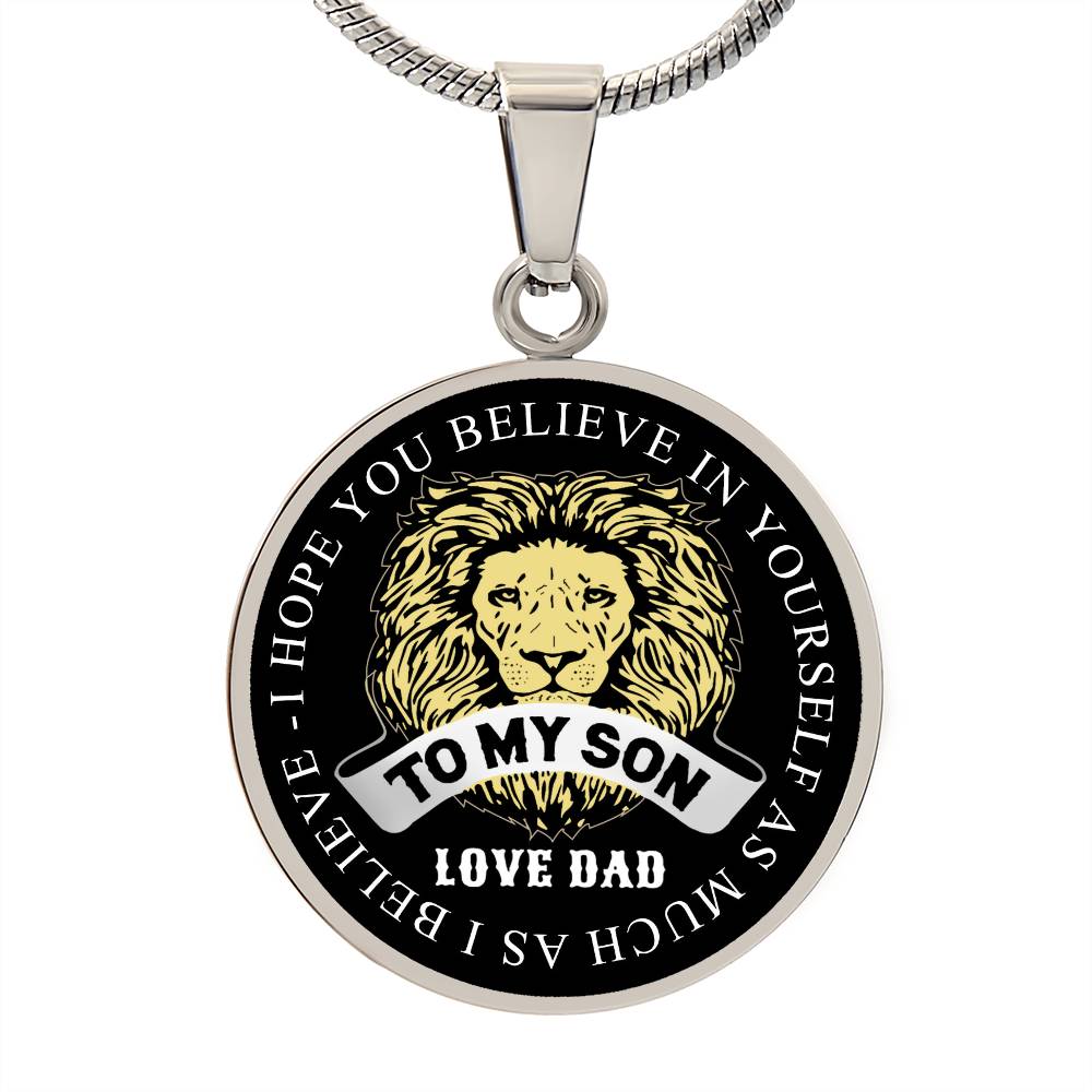 To My Son Lion Dad Gold