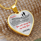 To my Darling Daughter Love DAD Luxury Heart Shaped Necklace Anniversary Gift NEW