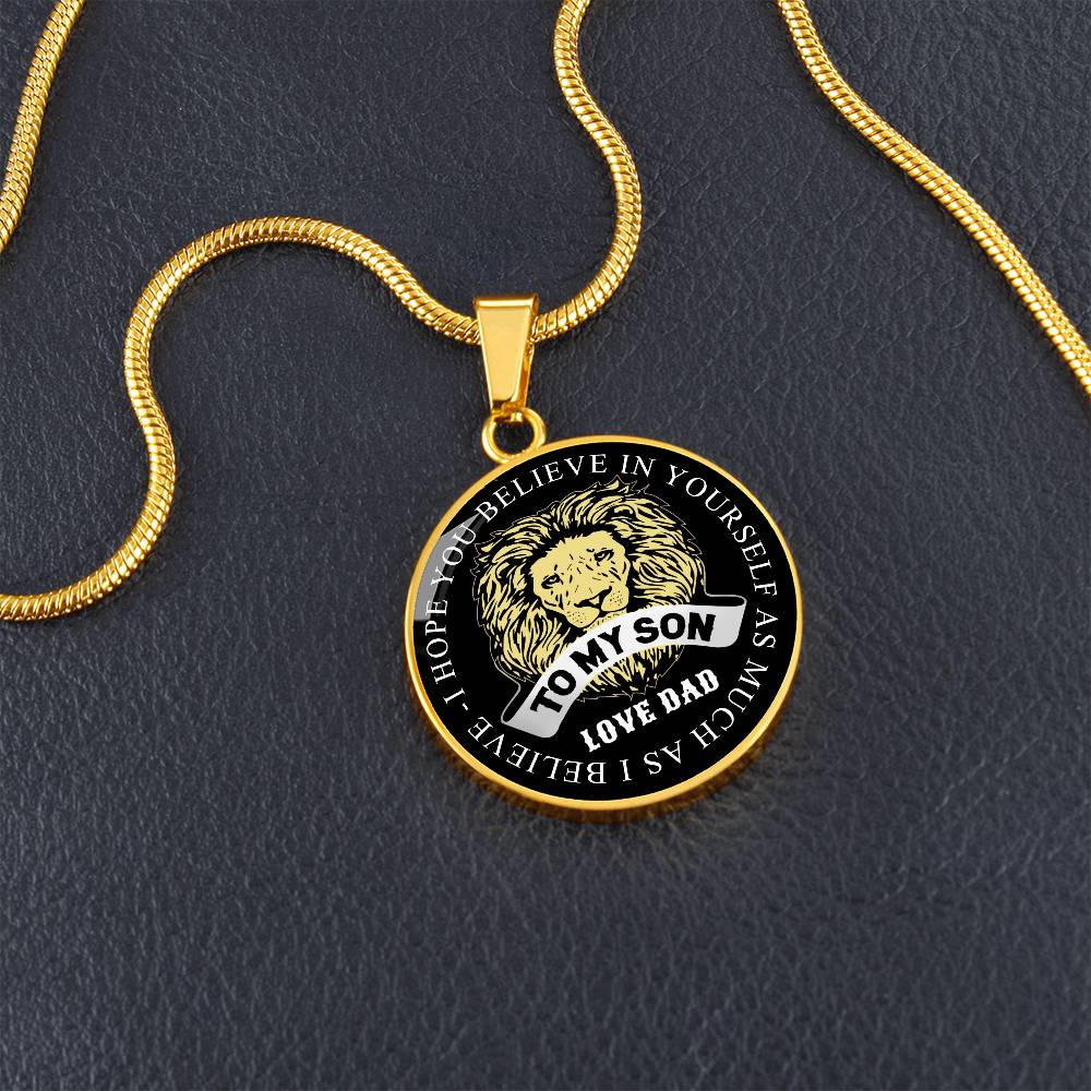To My Son Lion Dad Gold
