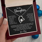 To My Daughter Necklace, Gift for Daughter from Mom, Mother Daughter Necklace 18_5_Black