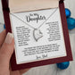 To My Daughter Necklace, Gift for Daughter from Dad, Father Daughter Necklace 3_6_White